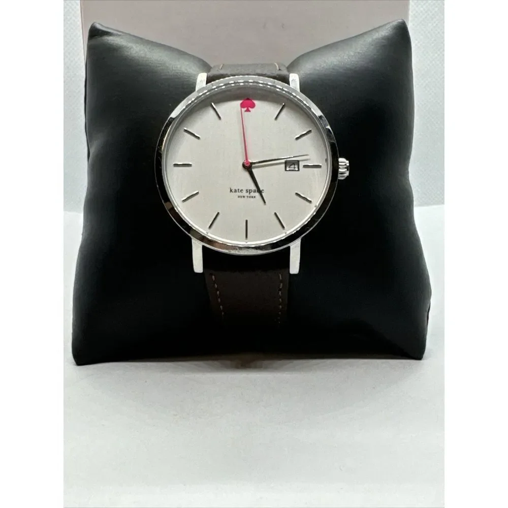 Kate Spade Gramercy 0008 Women's Black Leather Strap Analog Dial Watch JNA129